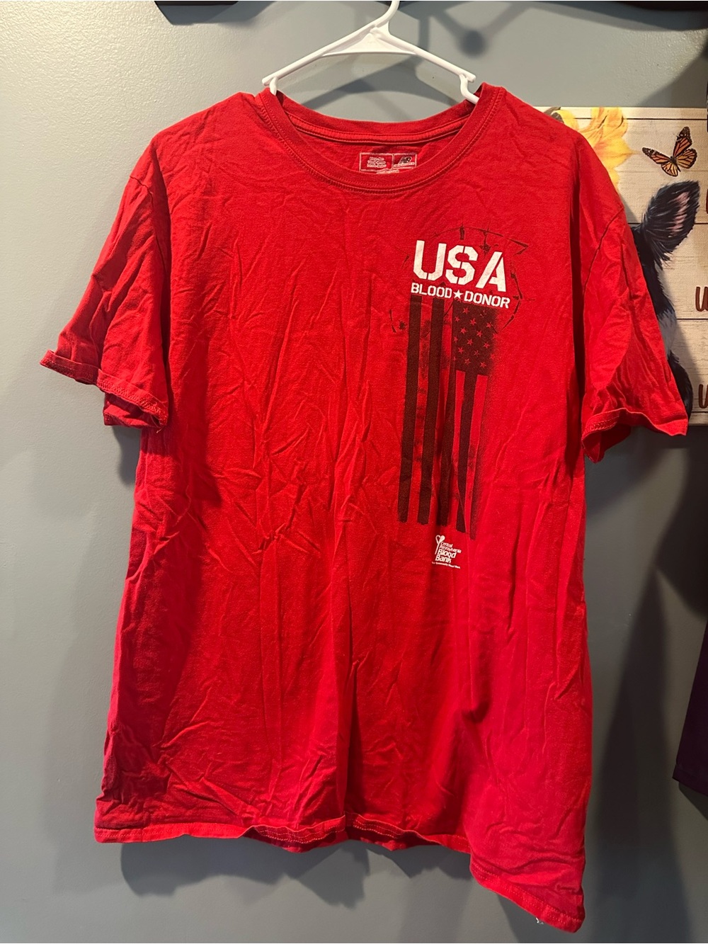 New Balance Red USA Graphic Short-Sleeve Tee